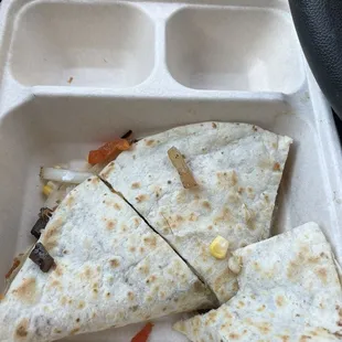 POOR Portobello Quesadilla that cost TWELVE DOLLARS