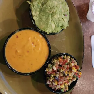 Picka Dippa with Gaucamole, XX Cheese, and Grilled Corn