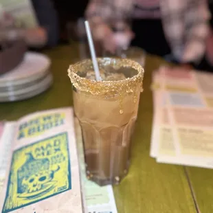 Apple cider margarita on the rocks