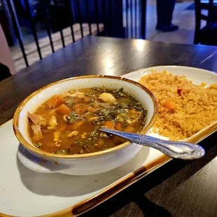 Chicken soup with rice