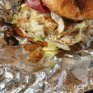 Shrooms and Swiss chicken