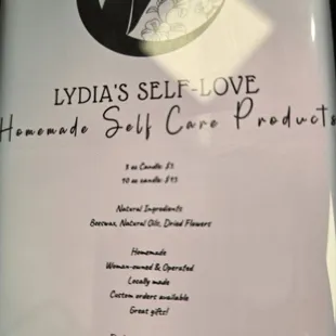 Lydia's online shop...many more items.