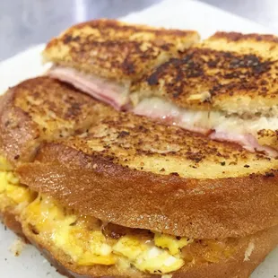 Donny Special - In House Sliced Tavern Ham, Maple Syrup, Scrambled Eggs, Pepper Jack, Monterey Jack &amp; Cheddar