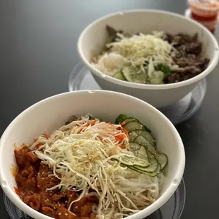 Spicy Pork Bowl and The Classic Bowl