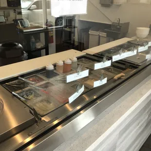 interior, sushi and sashimi