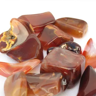 Carnelian tumbled stone
