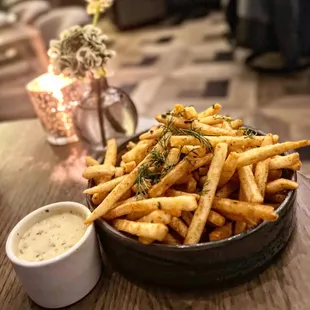 Bravas fries  Great dip! Super delicious