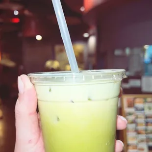 Green thai tea    It's sweet but delicious