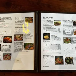 Menu as of August 2024