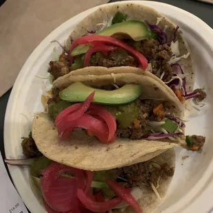 Picadillo tacos ($16)