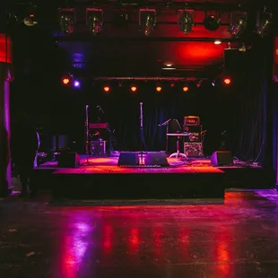 a stage set up for a concert