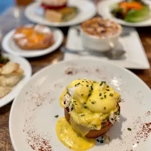 Eggs Benedict with crab (incredible)