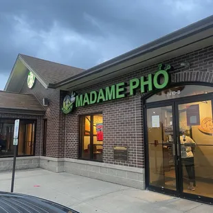 Front of restaurant
