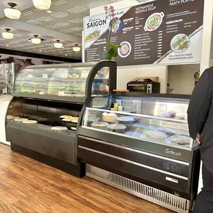 Big new space with seating inside and outside.