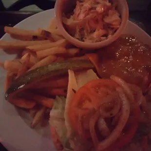a plate of food on a table