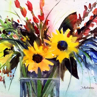 "Sunflowers at the Villa" by Diana Madaras