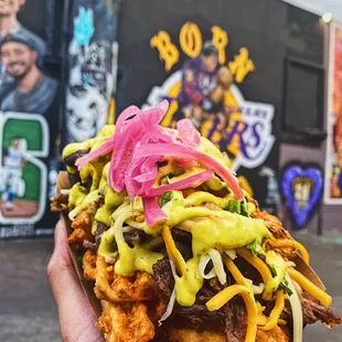 Korean BBQ Waffle Fries