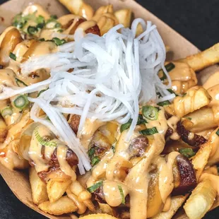 Spicy Pork Belly Loaded Fries.
