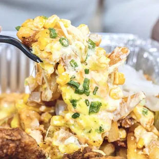 Corn Cheese Loaded Fries.
