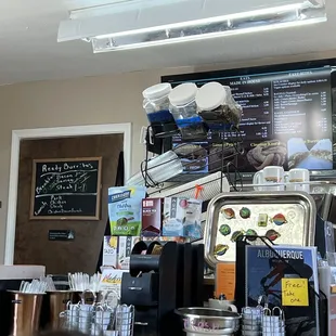 Inside the coffee shop