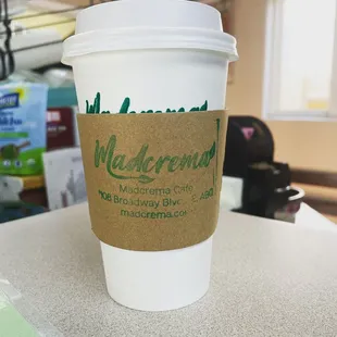 Large oat milk latte