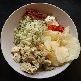 a bowl of food