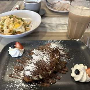 Nutella French Toast &amp; Truffle Potato and Eggs