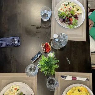 Egg while and regular omelette