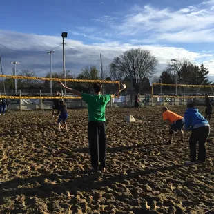 Sand volleyball at its finest.