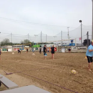 Lower level beach volleyball.