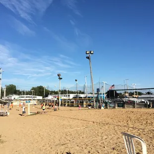 Volleyball courts.