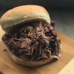 Beef brisket sandwich