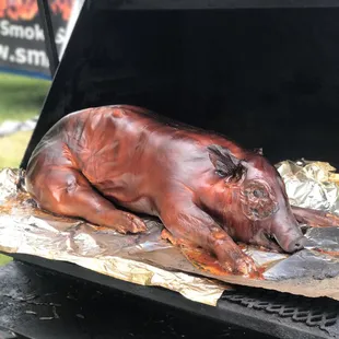 Whole wood fires roasted pig for your next event!
