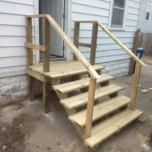 the steps leading up to the front door