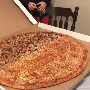 30" We almost couldn't fit it through our front door!! Had to bring it home in the trunk, lol...It was a perfect fit for my son's Birthday!!