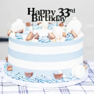 Custom cake with Custom topper