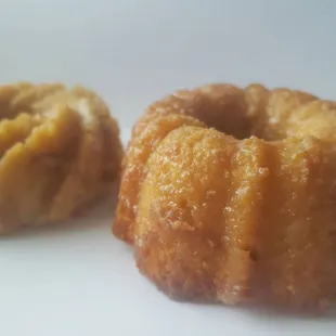 two donuts on a plate