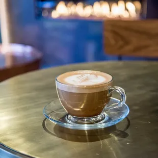 coffee by the fire place!