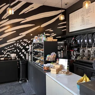 the interior of a coffee shop