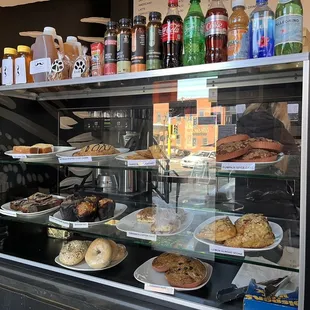 a display of pastries and pastries