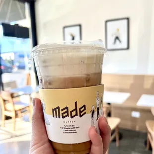 Cereal iced latte with cold foam ($7.50)