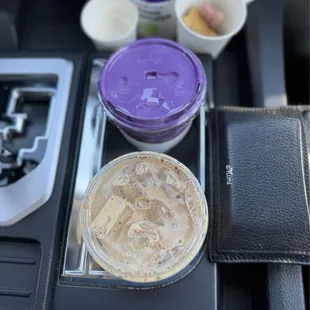 Lavender Hney Latte w Ube CoLd Foam &amp; Spanish Latte #VeteransDayWeekendBoost 11.10.24