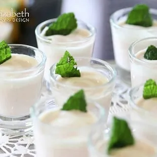 Chilled Strawberry Soup Shooters. Perfect as an hors d'eouvre or dessert.