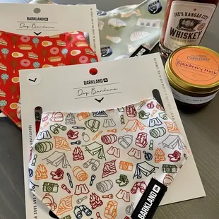 Puppy Bandanas, Candle, and BBQ Sauce