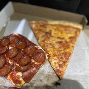 Spicy Pepperoni Square and Cheese Slice