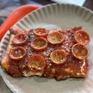 Spicy Pepperoni Sqaure