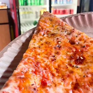 Plain pizza slice, $3.81 + tip
