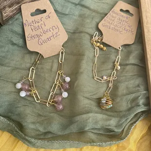 Bead bracelets from Merkari Designs