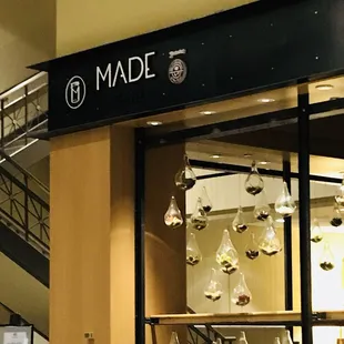 the entrance to the store