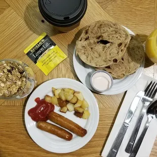 a plate of food on a table